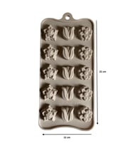 SİLİKON ÇİKOLATA KALIBI LALELİ 21*11 CM