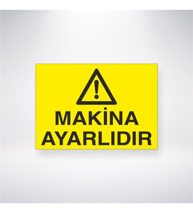 Makina Ayarlıdır 21x28 Arkası Yapışkanlı Levha