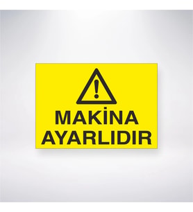 Makina Ayarlıdır 21x28 Arkası Yapışkanlı Levha