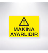 Makina Ayarlıdır 21x28 Arkası Yapışkanlı Levha