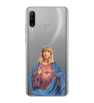 Huawei P30 Lite Uyumlu Taylor Swift Desenli Şeffaf Telefon Kılıfı