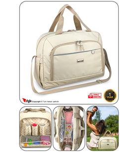 Stylo Urban X Pro Anne Bebek Bakım Kadın Çantası ve Yeni Doğan Çantası (Bej)