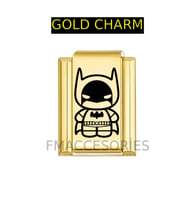 Italyan Charm Çelik Batman Charmı Gold Renk 1 Adet