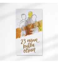 23 Nisan Çocuk Bayramı 6’lı 8,5x15 cm Tebrik Mesaj Not Bileklik Hediye Kartı
