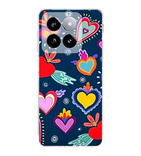 PrintiFy Xiaomi Mi 13 ile Uyumlu Retro Color 3  Kamera Korumalı Şeffaf  Kılıf