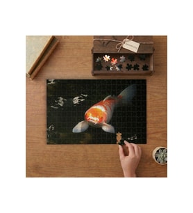Turuncu Benekli Balık Tasarımı 240 parça Ahşap Puzzle Ahşap Kutuda MP03303