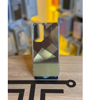 Samsung A25 Uyumlu Kristal Görünümlü Geometrik Desenli Parlak Kılıf (Sarı)