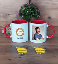 Yılbaşı Hediyesi Kupa Bardak Kırmızı Fotoğraflı Yeni Yıl Hediyesi