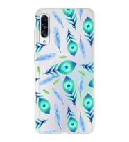 PrintiFy Samsung Galaxy A30s ile Uyumlu 1mm Slim Fit Nazar Boncuğu 3 Baskılı Şeffaf  Kılıf