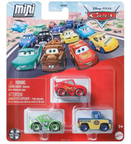Disney Pixar Cars - Üçlü Mini Racers - Lightning Mcqueen & Brick Yardley & Dexter Hoover
