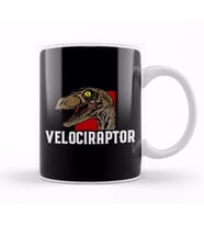 Awesome Velociraptor Dinosaur Ferocious Dino Kupa Bardak Porselen