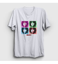 Presmono Unisex Beyaz Portrait The Doors T-Shirt 116477tt