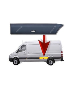 Volkswagen Crafter Mercedes Sprinter 2006 Sonrası Sol Arka Çamurluk Ön Kaplaması