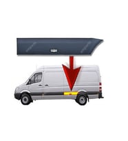 Volkswagen Crafter Mercedes Sprinter 2006 Sonrası Sol Arka Çamurluk Ön Kaplaması