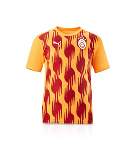 Galatasaray Puma A Takım Antrenman Sarı - Kırmızı Desenli T-Shirt (Sarı-Kırmızı)