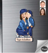 Kişiye Özel Anneler Günü Ahşap Magnet -7