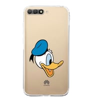Huawei Y6 2018  Kamera korumalı Kapak Donald Duck Tasarımlı  Şeffaf Kılıf