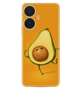 Realme C55 Kılıf Resimli Desenli Silikon Platinium Series Dance Avokado 1878