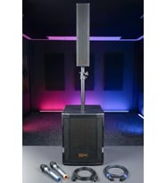 Hepa Merz Handfest Line Array Mikrofonlu Ses Sistemi Aktif Subwoofer + Line Hoparlör 2000W