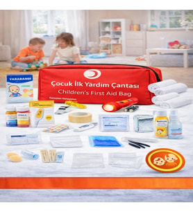 Çocuklar İçin Özel İlk Yardım Çantası - 50 Parça - Güvenli ve Kapsamlı Set