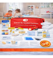 Çocuklar İçin Özel İlk Yardım Çantası - 50 Parça - Güvenli ve Kapsamlı Set