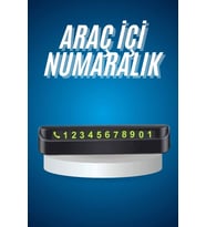 Araç İçi Numaratör Numaralık Oto Cam Kartı Fosforlu Numaratör