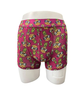 Eğlenceli Ananas Desenli Erkek Boxer – 2304a (Siyah)