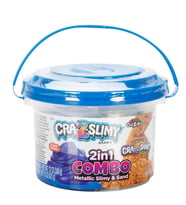 Cra-Z-Slimy Metalik Slime ve Oyun Kumu Seti – 2'si 1 Arada Eğlence Kovası