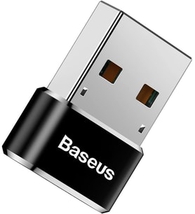Bilgisayar/Telefon Mini Hub Adaptörü, Siyah, 3A, Giriş: USB Type A 2.0, Çıkış: USB Type C,Seyahat Boy, Hafif