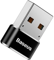 Bilgisayar/Telefon Mini Hub Adaptörü, Siyah, 3A, Giriş: USB Type A 2.0, Çıkış: USB Type C,Seyahat Boy, Hafif