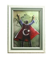 e38 EL İŞÇİLİĞİ  KAĞIT RÖLYEF TABLO 66x86 CM - 6345