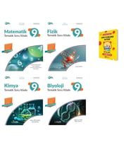 9. Sınıf 2025 Matematik Fizik Kimya ve Biyoloji Tematik Soru Kitabı 4lü Set