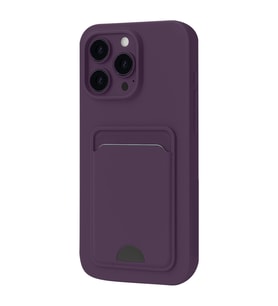 iPhone 16 Pro Max Kılıf Kelvin Kartvizitli Silikon - Derin Mor