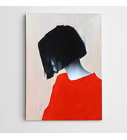 Saçlar ve Kırmızı Modern Sanat Kanvas Tablo