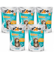 Zooe Kitten Milk Yavru Kedi Süt Tozu 5x200 g Avantajlı Set - Kitten Milk Kedi Sütü - Anne Sütü Takviyesi - Taurin Vitamin Mineral İçeren Yavru Kedi Maması