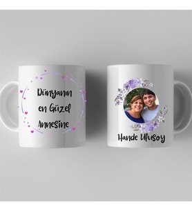 Anneye Hediye Fotoğraf Baskılı Mesajlı Kupa Bardak