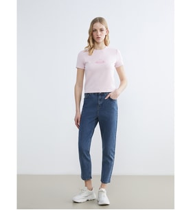 LCWAIKIKI Classic İndigo Beli Lastikli Slim Fit Kadın Jean Pantolon