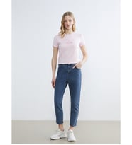 LCWAIKIKI Classic İndigo Beli Lastikli Slim Fit Kadın Jean Pantolon