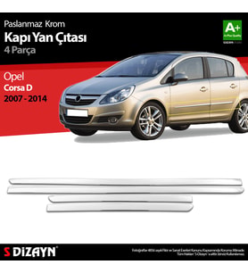 Opel Corsa D Krom Kapı Yan Çıtası 2007-2014