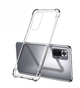 Xiaomi Redmi Note 10 Pro Kılıf Köşeleri Airbagli Anti Şok Şeffaf Zırh (Renksiz)