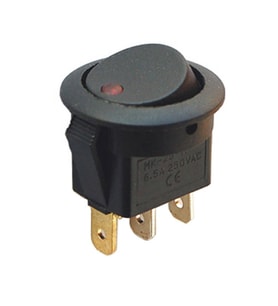 IC-132 Yuvarlak 3 Pinli 220 Volt Nokta Işıklı Açma-Kapama Anahtarı