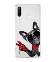 PrintiFy Huawei P30 Lite Uyumlu Köpek 2 Baskılı Şeffaf Köşe Korumalı Antişok Kılıf