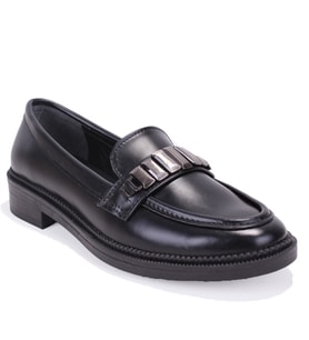 Dagoster DZA07-863702 Siyah Günlük Loafer  Kadın Ayakkabı