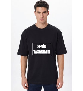 Kişiye Özel Oversize Tişört Baskı - Fotoğraf, Logo, Yazı ve Çizim Baskılı %100 Pamuk Unisex Oversize T-Shirt