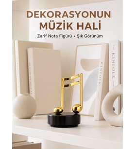 Melodious Music Altın Nota Figürlü Müzik Kutusu Yeni Nesil