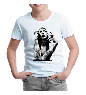 Marilyn Manson Beyaz Çocuk Tshirt