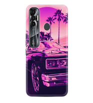 Tecno Spark 6 6 Go 8C 8 Pro 7 7 Spark 9 Pro Kılıf Desemli Silikon Mor Araba 1711