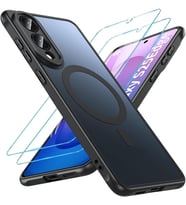 Samsung ile uyumlu Galaxy S25 Edge Kılıf Mat Magsafe ile uyumlu Şarj Özellikli Renkli Kenarlı + Ekran Koruyucu Cam Set