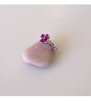 Cerrahi Çelik Pembe Çiçekli Halka Helix Piercing Kıkırdak Lob (Çok Renkli)