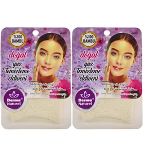 Derma Naturel Bambu Yüz Temizleme Eldiveni MS-32 (2 Li Set)